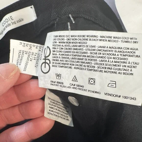 NWT Sam Edelman Codie High-rise Wide Leg Ankle Jeans in Black - Picture 8 of 11